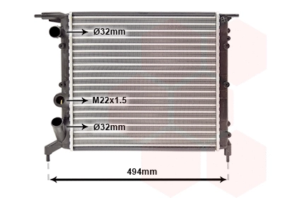Radiator, engine cooling (43002042)
