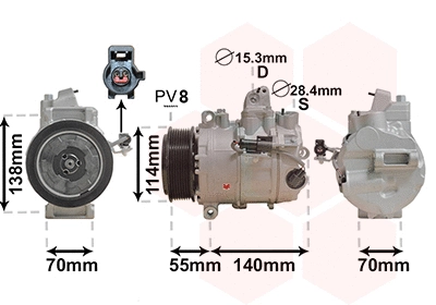 Compressor, air conditioning (0200K187)