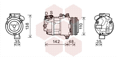 Compressor, air conditioning (0600K390)