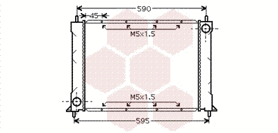 Radiator, engine cooling (02002119)