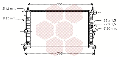 Radiator, engine cooling (37002359)