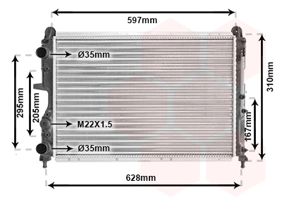 Radiator, engine cooling (17002322)