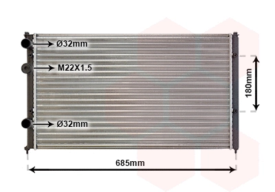 Radiator, engine cooling (58002115)