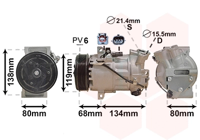 Compressor, air conditioning (4301K705)