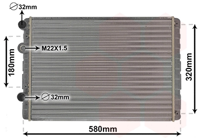 Radiator, engine cooling (58002130)