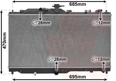 Radiator, engine cooling (27012702)