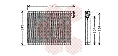 Evaporator, air conditioning (0600V339)