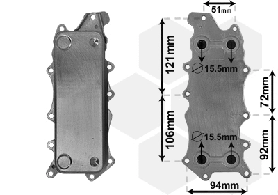 Oil Cooler, engine oil (30013701)