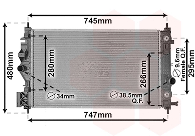 Radiator, engine cooling (37012707)