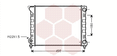 Radiator, engine cooling (58002070)