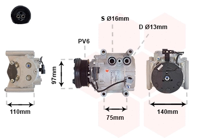 Compressor, air conditioning (7700K025)