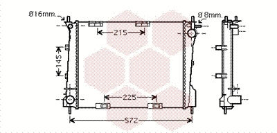 Radiator, engine cooling (43002372)