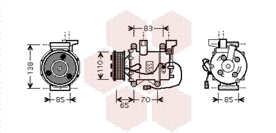 Compressor, air conditioning (2500K207)