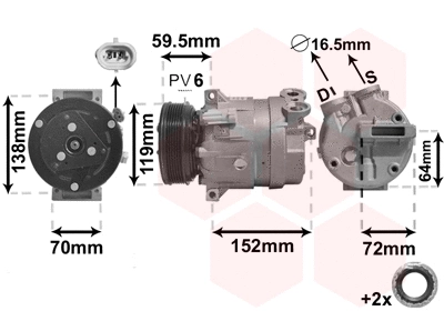 Compressor, air conditioning