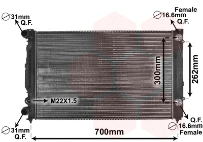 Radiator, engine cooling (03002122)