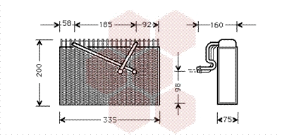 Evaporator, air conditioning (3700V298)