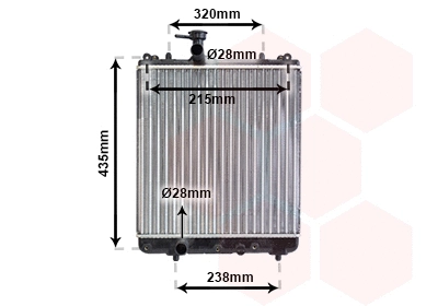 Radiator, engine cooling (52002061)