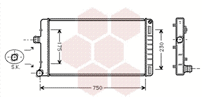 Radiator, engine cooling (17002211)