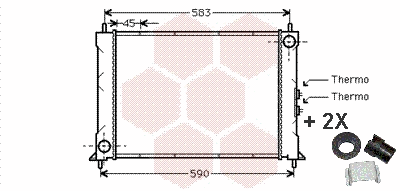 Radiator, engine cooling (02002068)