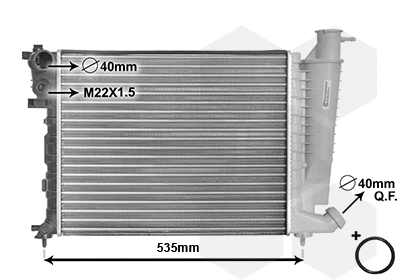 Radiator, engine cooling (09002154)