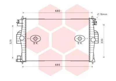 Radiator, engine cooling (09002280)