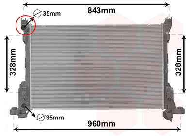 Radiator, engine cooling (43002623)