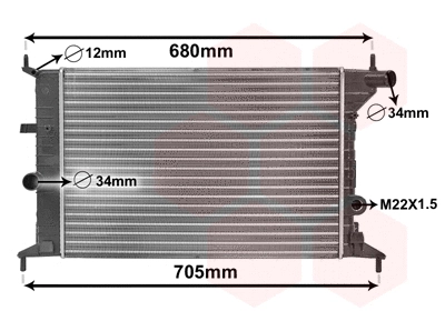 Radiator, engine cooling (37002242)
