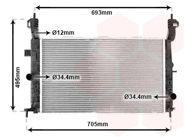 Radiator, engine cooling (37002348)