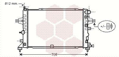 Radiator, engine cooling (37002381)