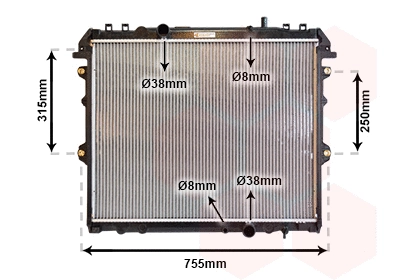 Radiator, engine cooling (53002432)
