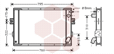 Radiator, engine cooling (28002023)