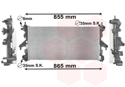 Radiator, engine cooling (17002398)
