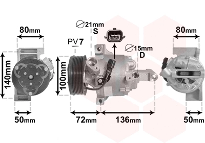Compressor, air conditioning (4301K701)