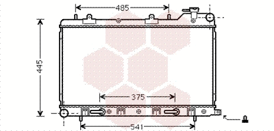 Radiator, engine cooling (51002075)