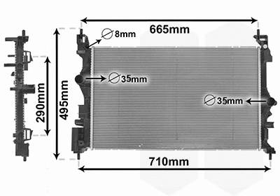 Radiator, engine cooling (37012701)