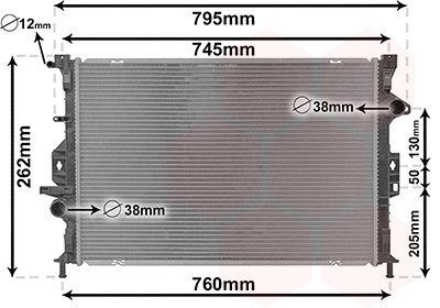 Radiator, engine cooling (18012707)