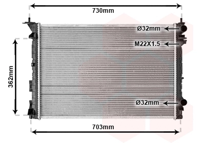Radiator, engine cooling (43002259)