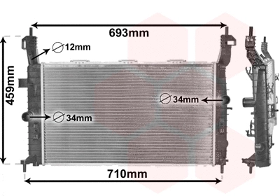 Radiator, engine cooling (37002345)