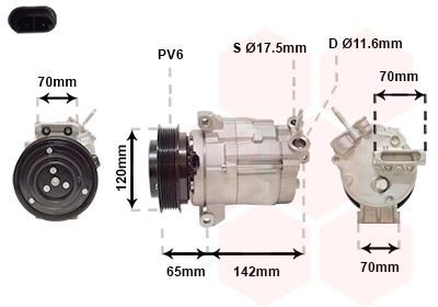 Compressor, air conditioning (0800K063)