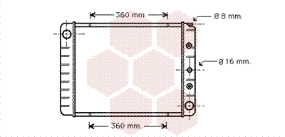 Radiator, engine cooling (59002039)