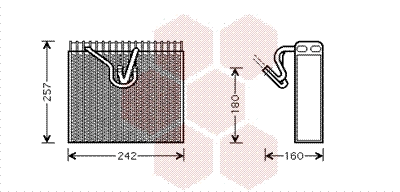 Evaporator, air conditioning (3700V328)