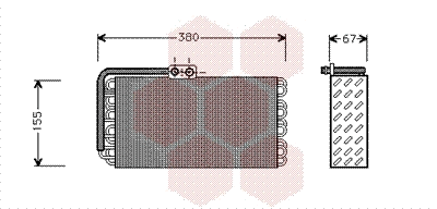 Evaporator, air conditioning (7400V027)
