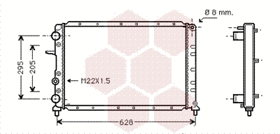 Radiator, engine cooling (17002236)