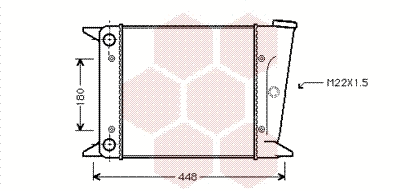 Radiator, engine cooling (58002001)