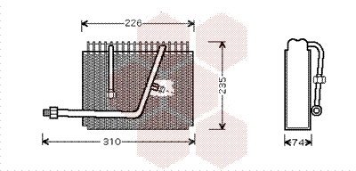 Evaporator, air conditioning (3700V320)