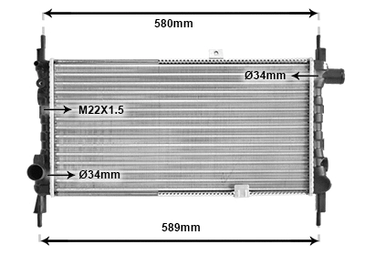 Radiator, engine cooling (37002063)