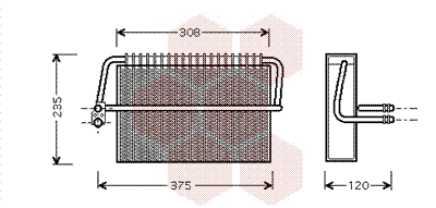 Evaporator, air conditioning (3000V326)