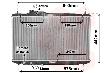 Radiator, engine cooling (25002296)