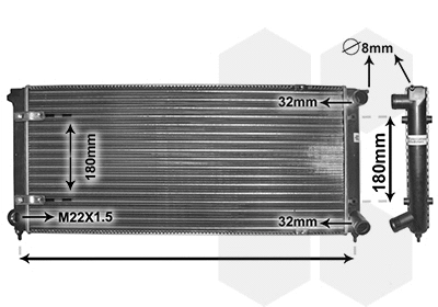 Radiator, engine cooling (58002041)