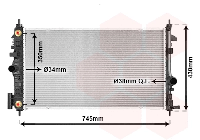 Radiator, engine cooling (37002473)